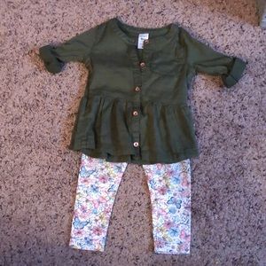 Baby girls size 18 months shirt and pants outfit